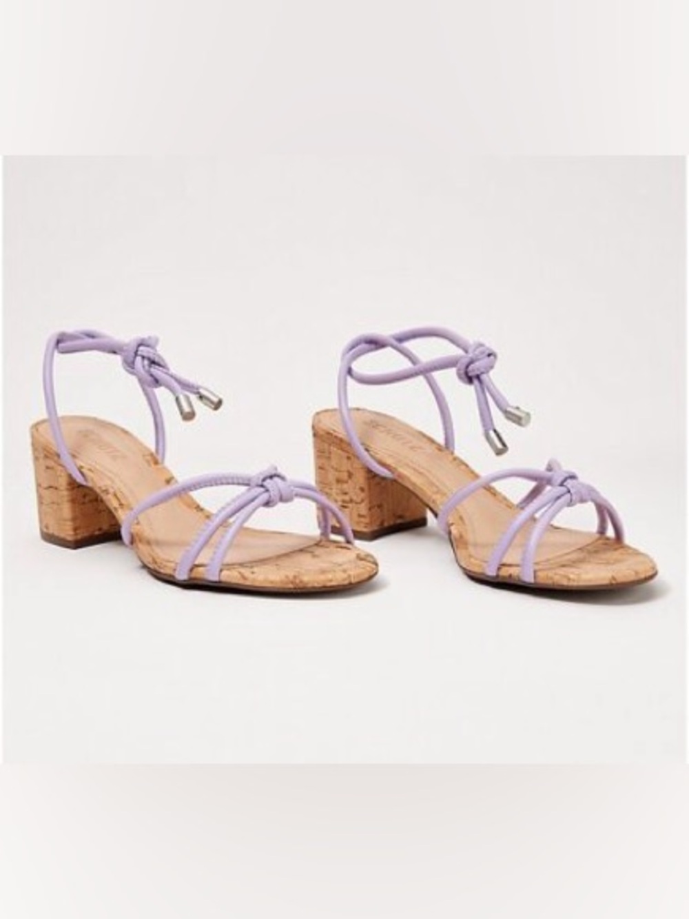 Schutz Suzy Sandals in Smokey Grape lace up block heel size 9